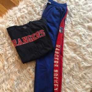 Rangers shirt and sweats worn once